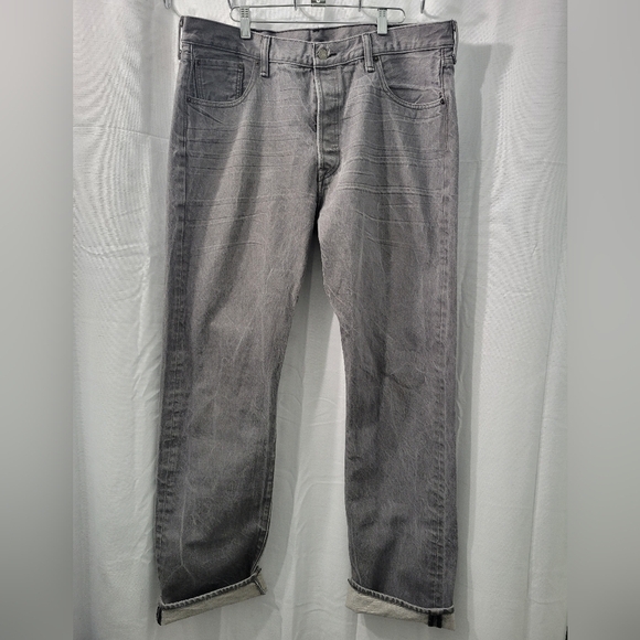 Levi's 501 Men's Gray Vintage Button Fly Jeans Size 38 - Picture 2 of 14
